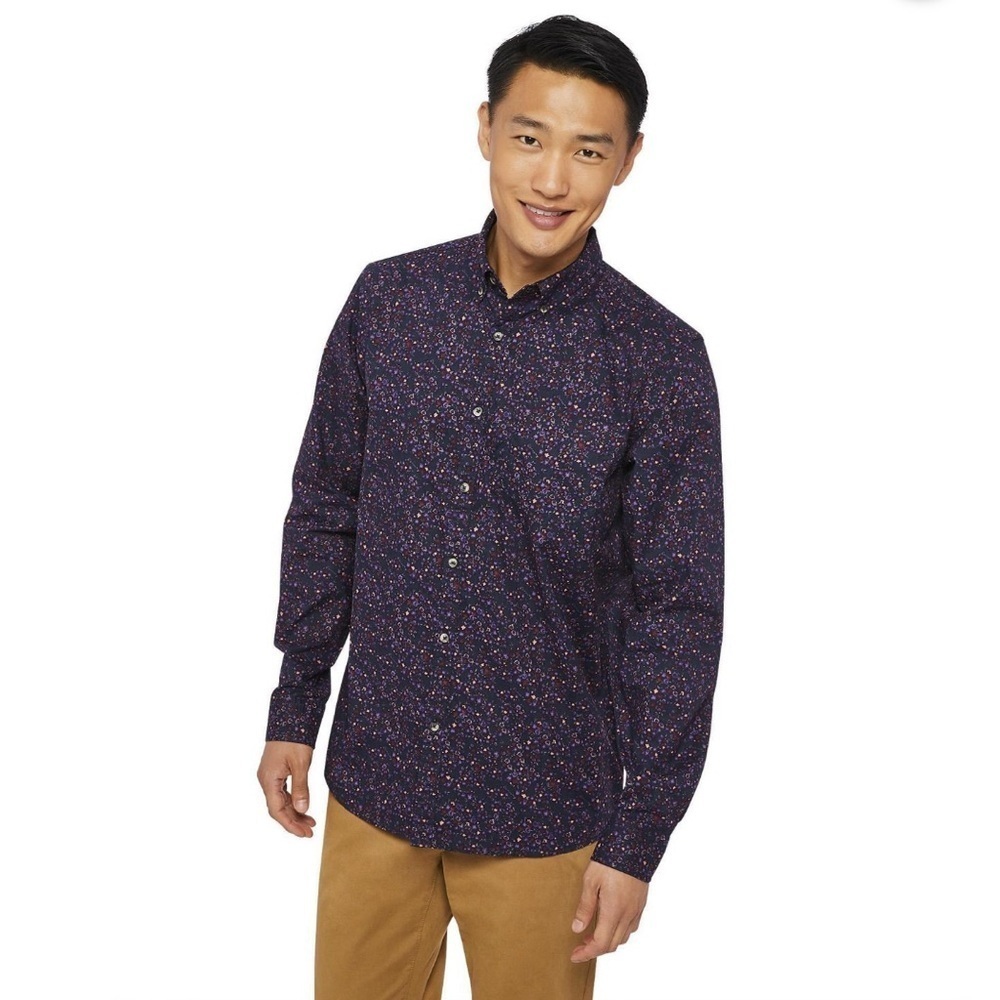 George Men's  Long Sleeve Soft Washed Poplin Shirt